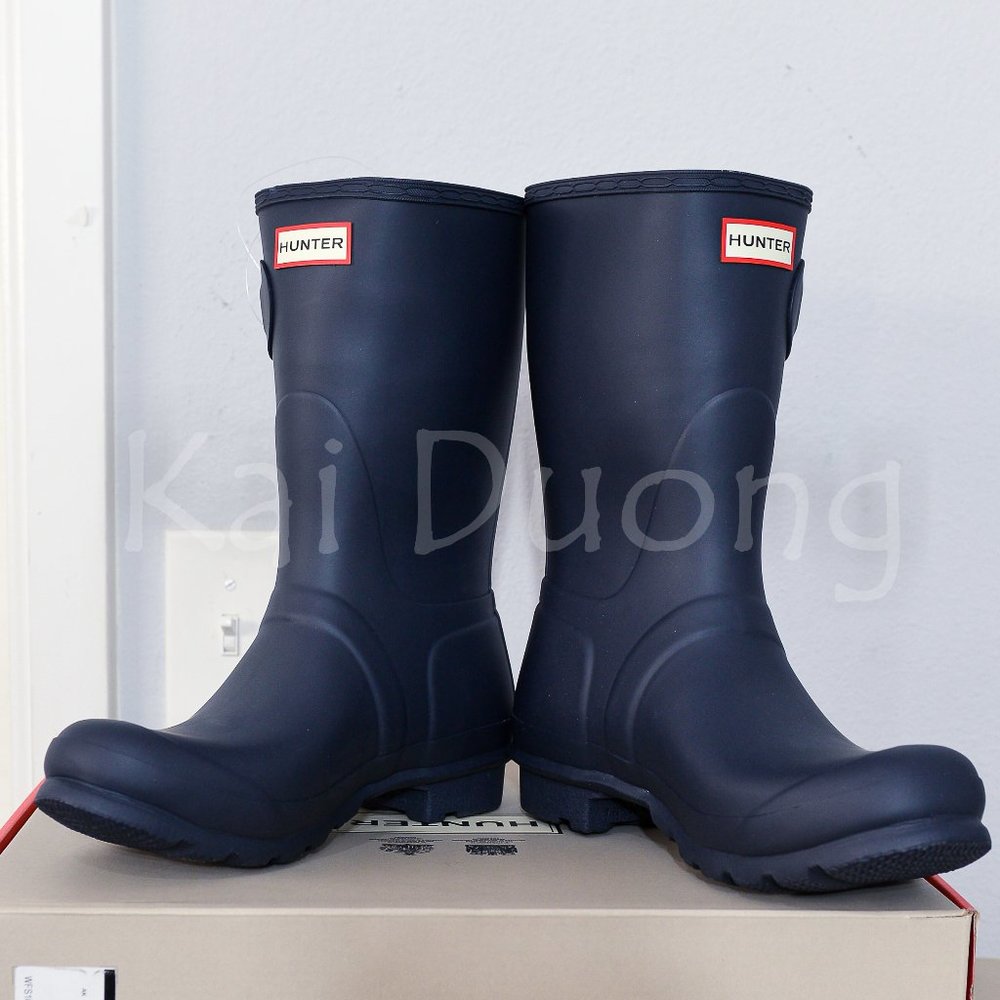 Hunter-Women's Original Short Rain‎ Boots in Navy color